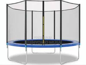 12ft Trampoline Safety Net | Protective Anti-fall Guard With Jump Pad