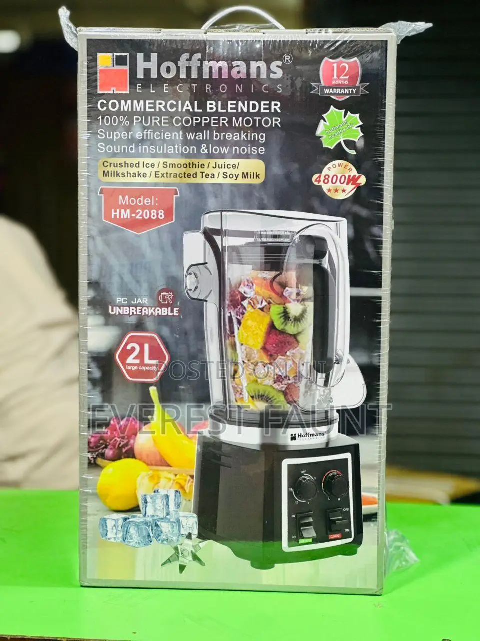 Hoffmans Commercial Blender 2 Liters