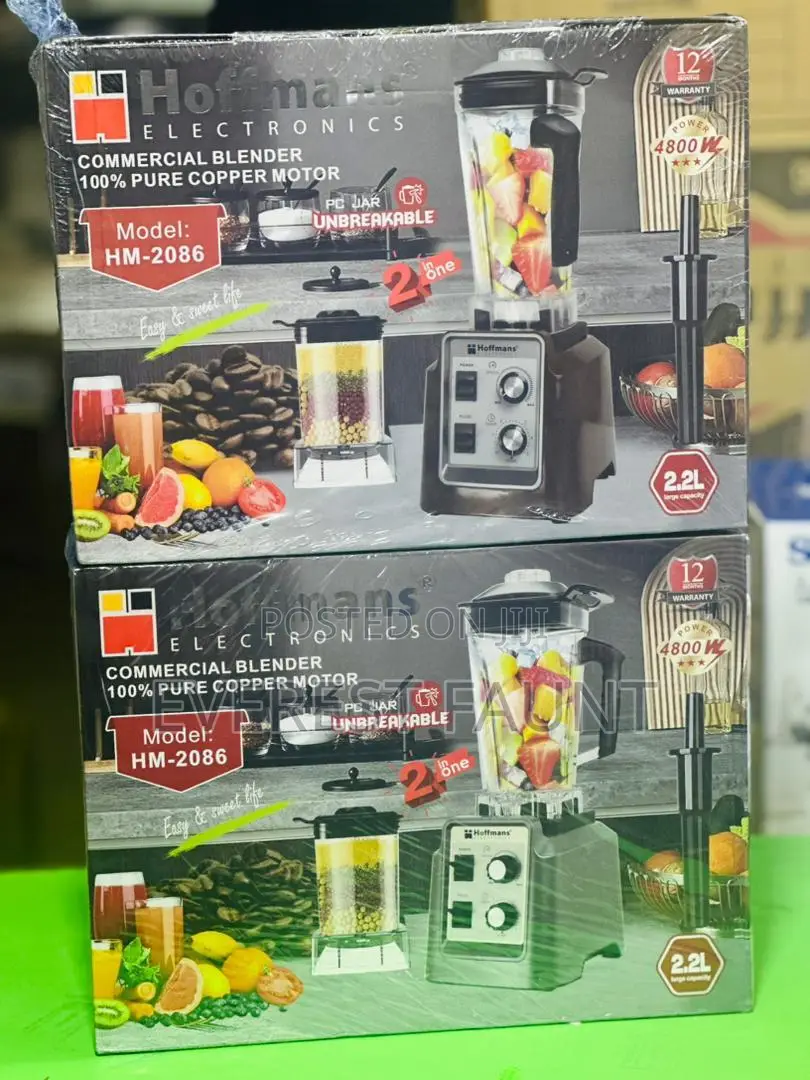 Hoffmans Commercial Blender 2 in 1 2.2 Liters