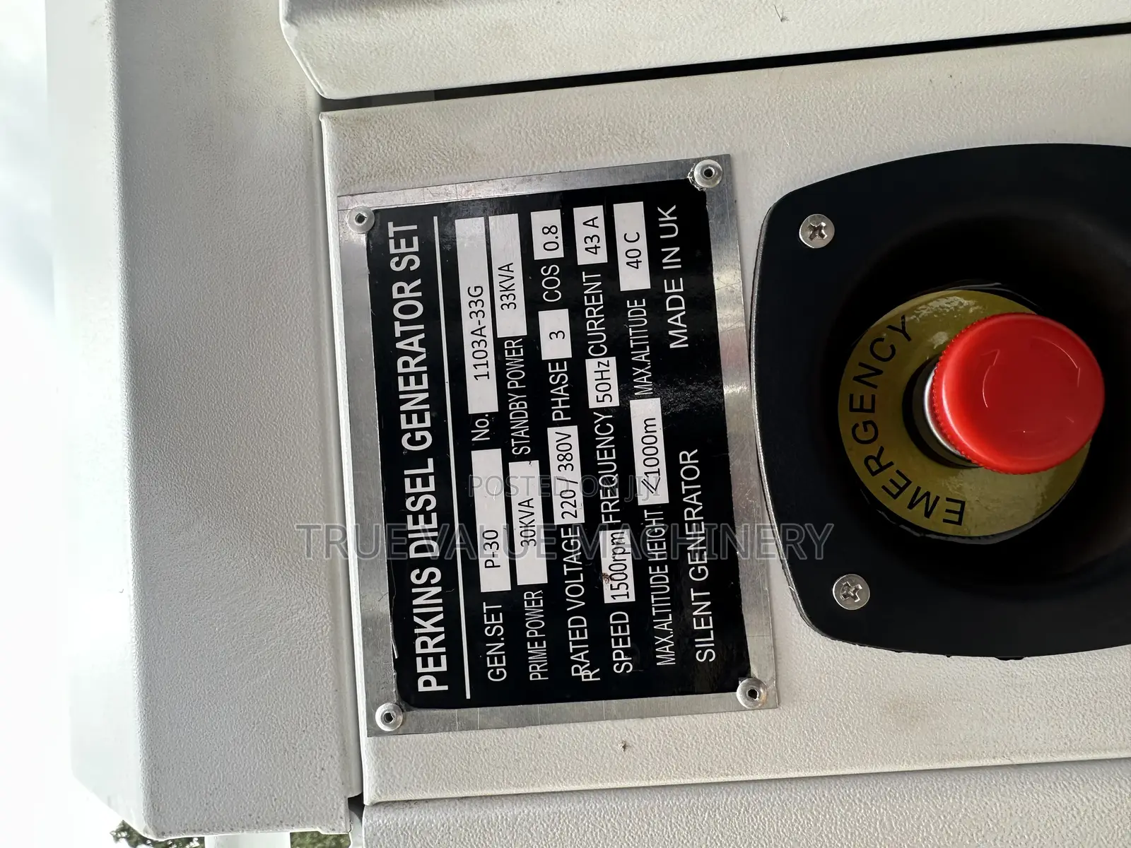 30 Kva Perkins Generator Silent