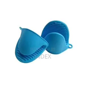 2 Piece Silicone Oven Mitts, Pot Cooking Finger Heat Resistant Gloves-