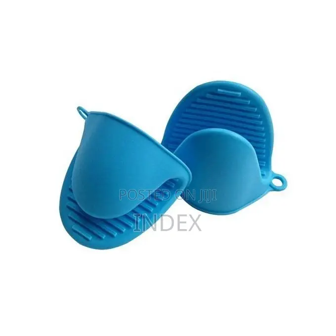 2 Piece Silicone Oven Mitts, Pot Cooking Finger Heat Resistant Gloves-