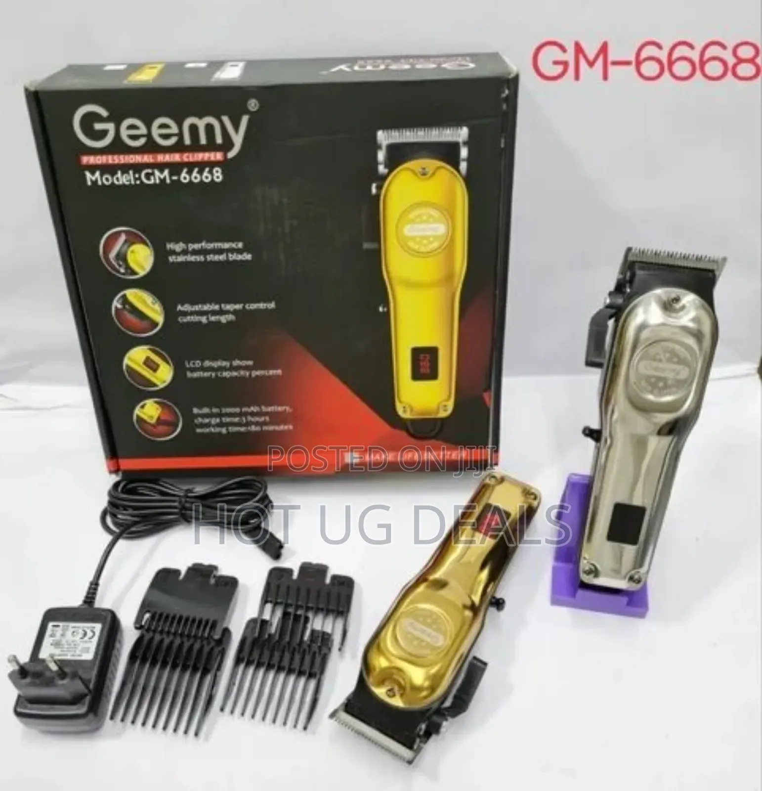 Geemy Gm-6668 Is A Professional, Rechargeable Hair Clipper