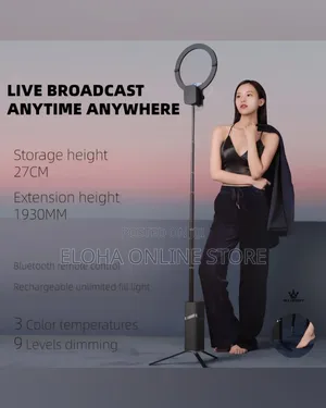 10inch Portable Foldable Rechargeable Ring Light