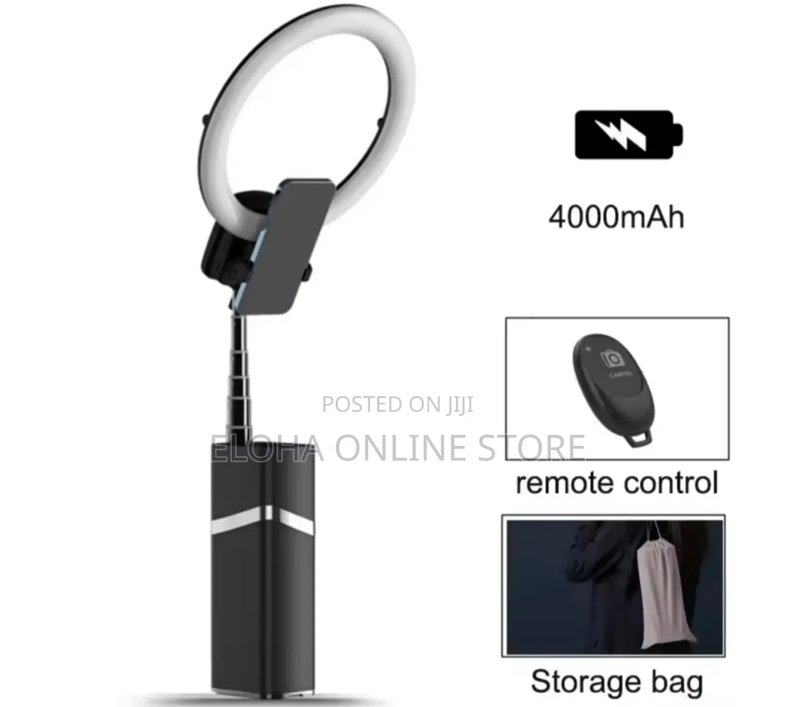 10inch Portable Foldable Rechargeable Ring Light