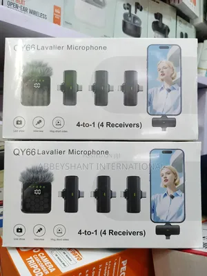 Wireless Lavalier Microphone Set/4 in 1 Qy66 Mini Wireless Microphone