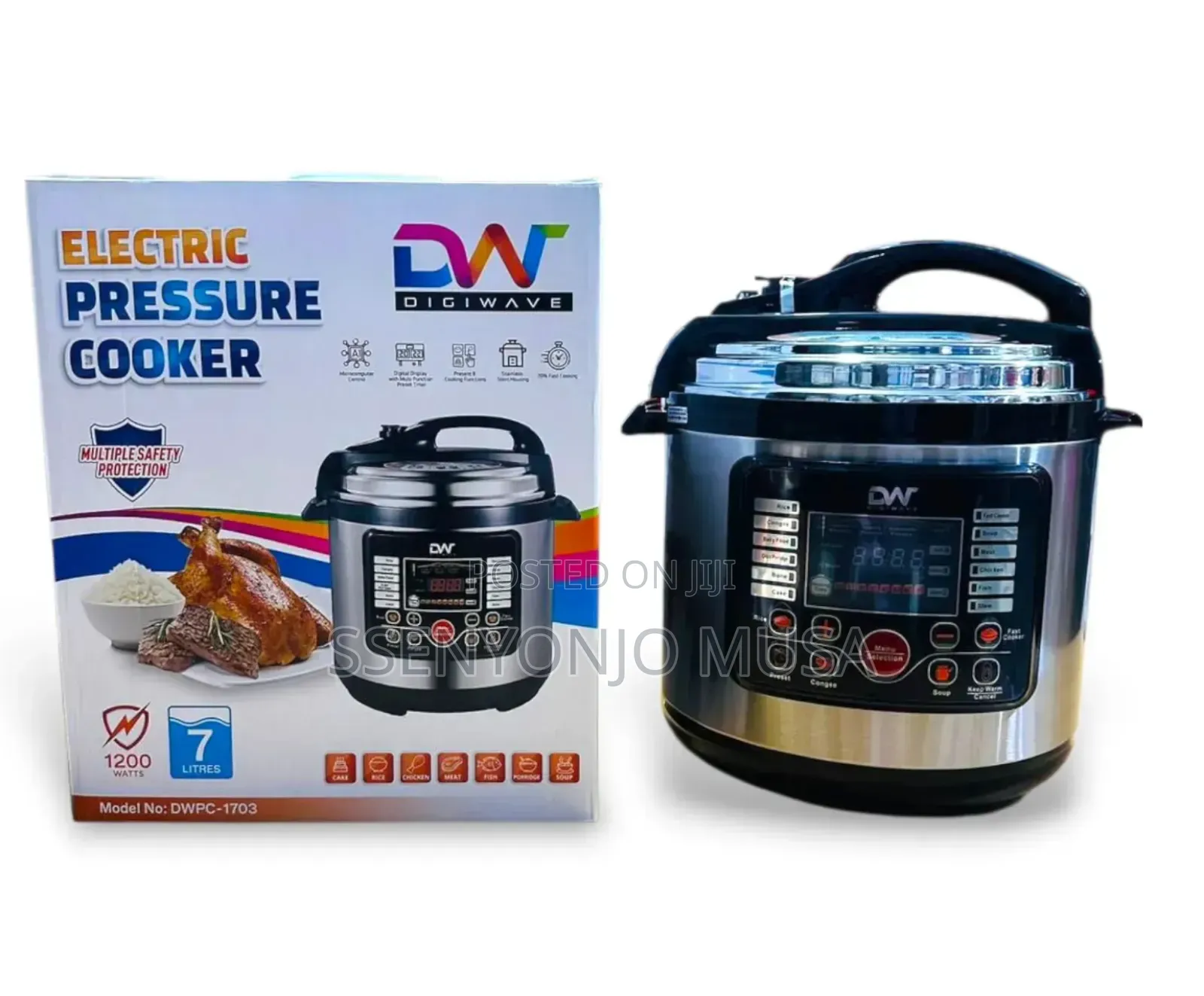 Dw Digiwave Electric Pressure Cooker - 7l-1200w, 12 Cooking-