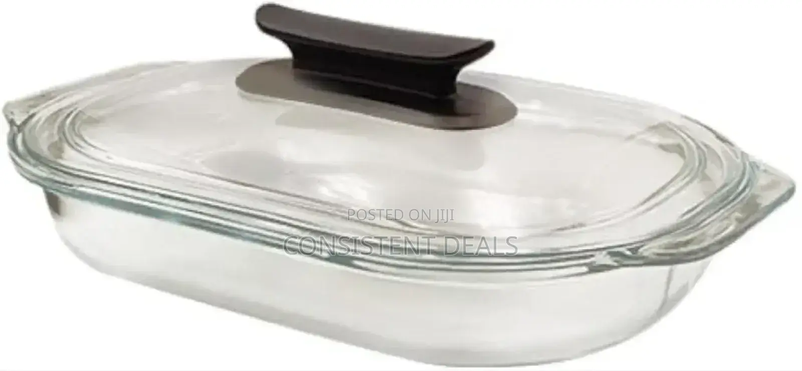 3pcs Clear Glass With Handel And Beautiful Glass Lid