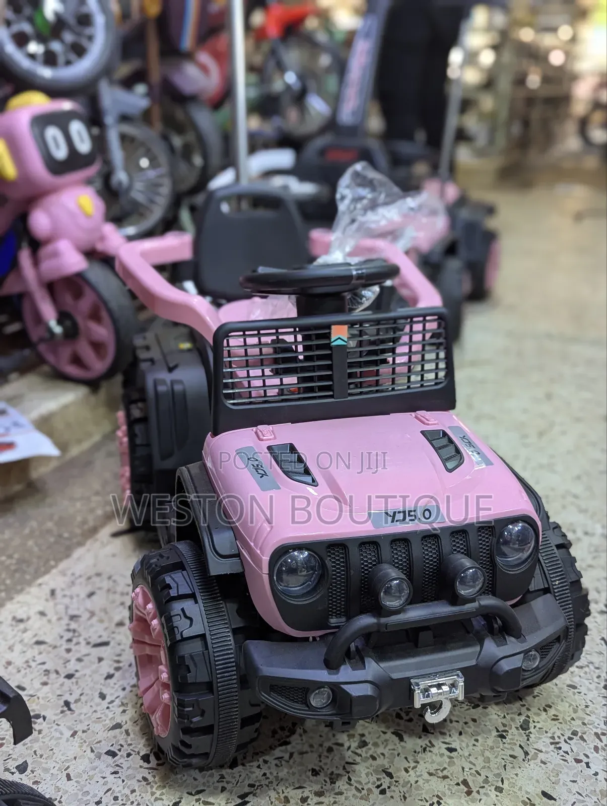 Push Toy Car Original Pink Rechargeable Car