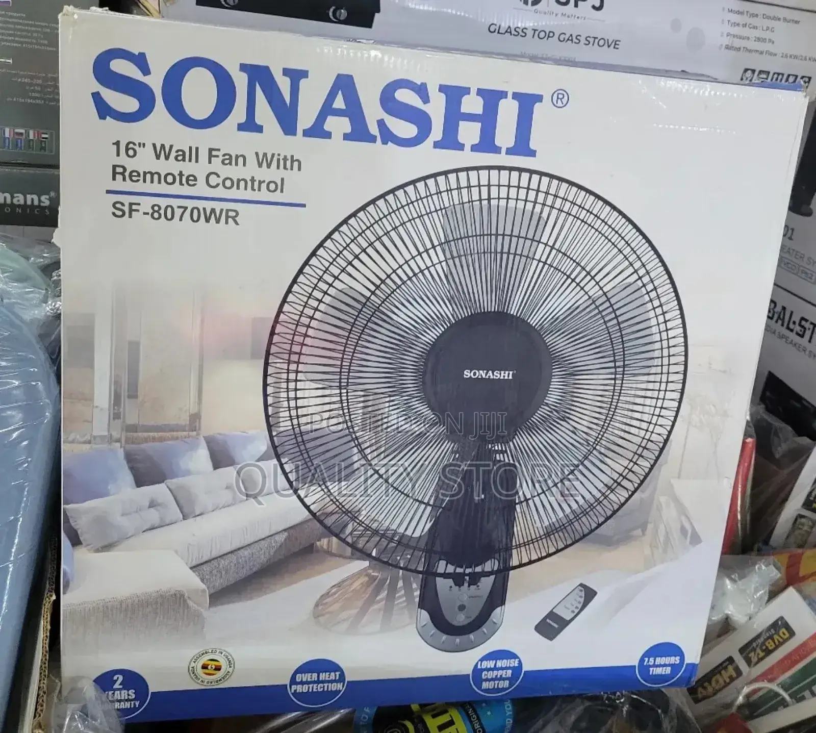 Sonashi Wall Fan With Remote Control Sf-8070wr