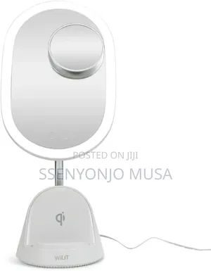 Led Makeup Mirror With Wireless Phone Charging – Dimmable Touch Light