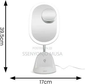 Led Makeup Mirror With Wireless Phone Charging – Dimmable Touch Light