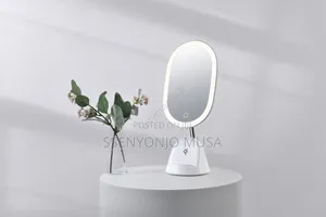 Led Makeup Mirror With Wireless Phone Charging – Dimmable Touch Light