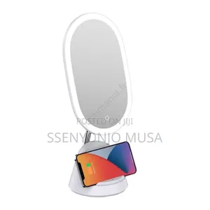 Led Makeup Mirror With Wireless Phone Charging – Dimmable Touch Light