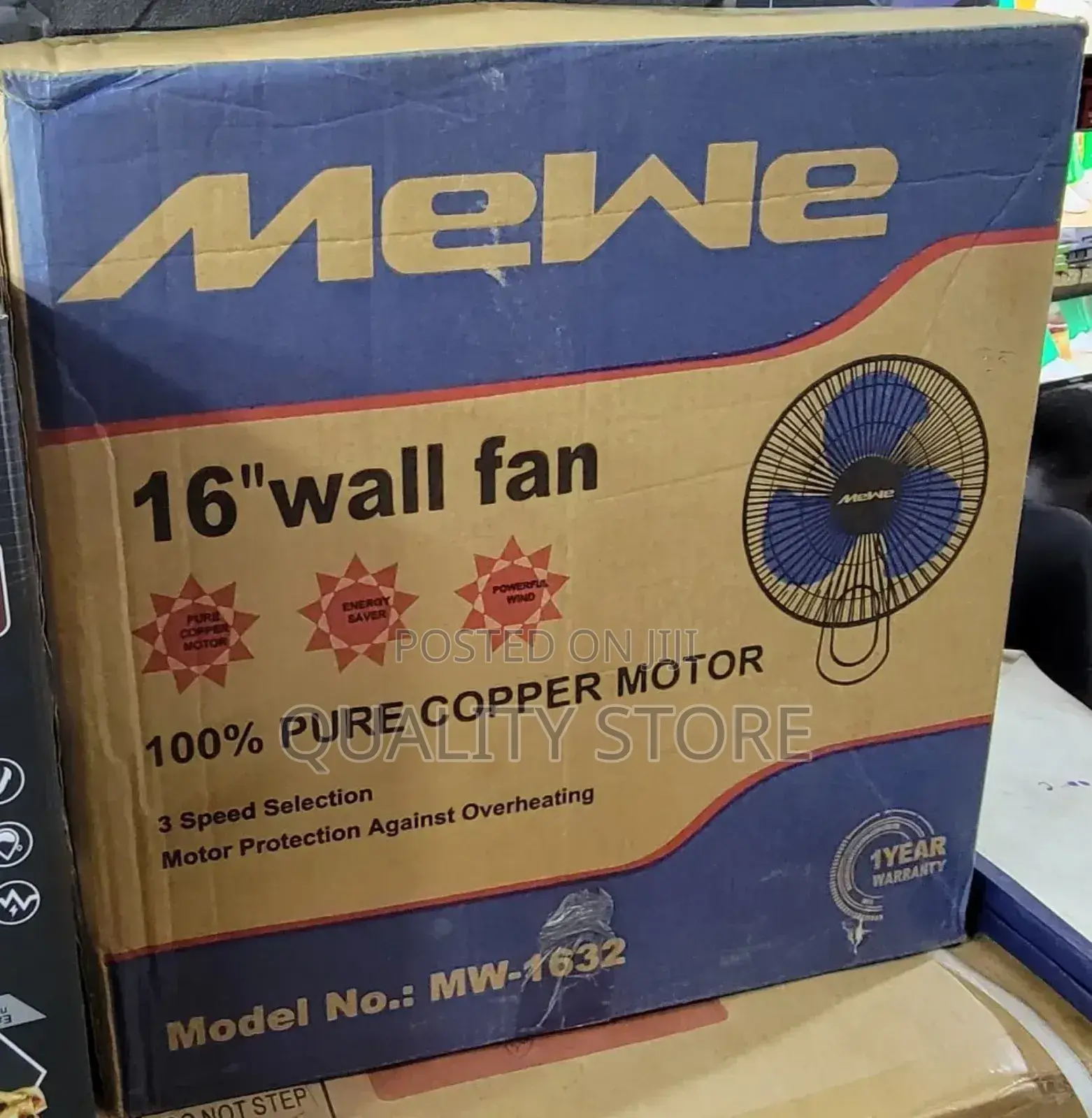 Mewe Wall Fan Mw-1633