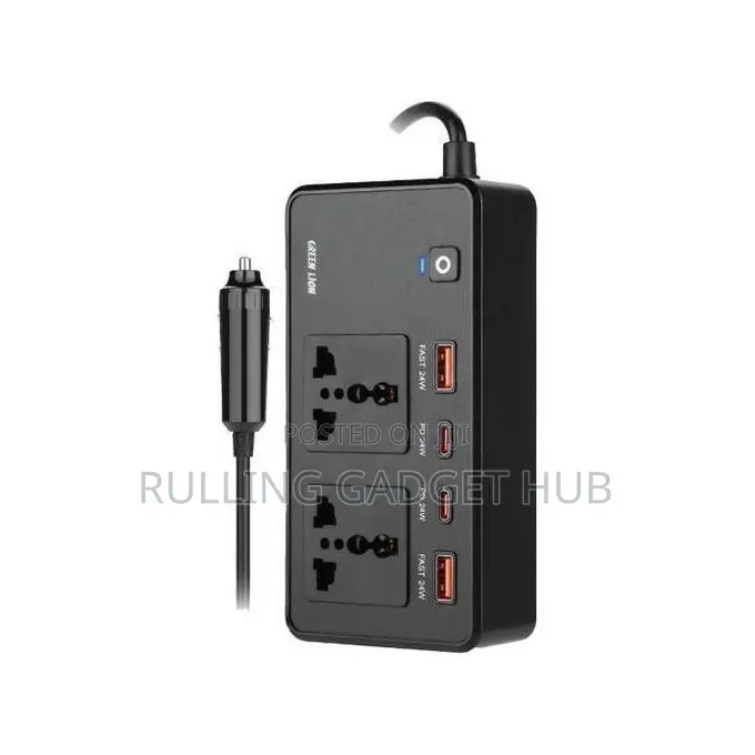 Green Lion Gc-200 Car Inverter - Black
