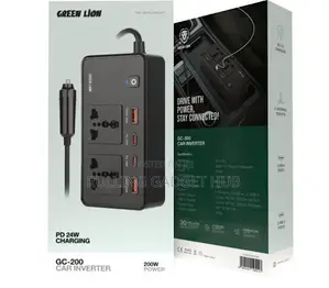 Green Lion Gc-200 Car Inverter - Black