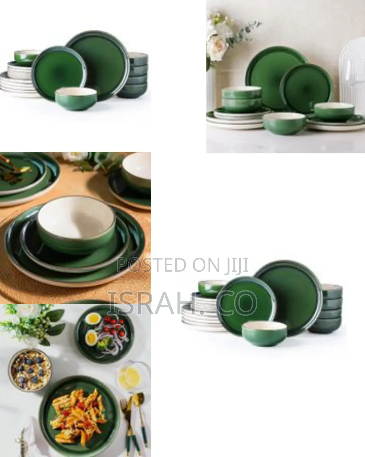 18pc Ceramic Crockery Dinnerware Sets Plates Side Plates and Bowls