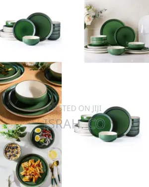18pc Ceramic Crockery Dinnerware Sets Plates Side Plates and Bowls