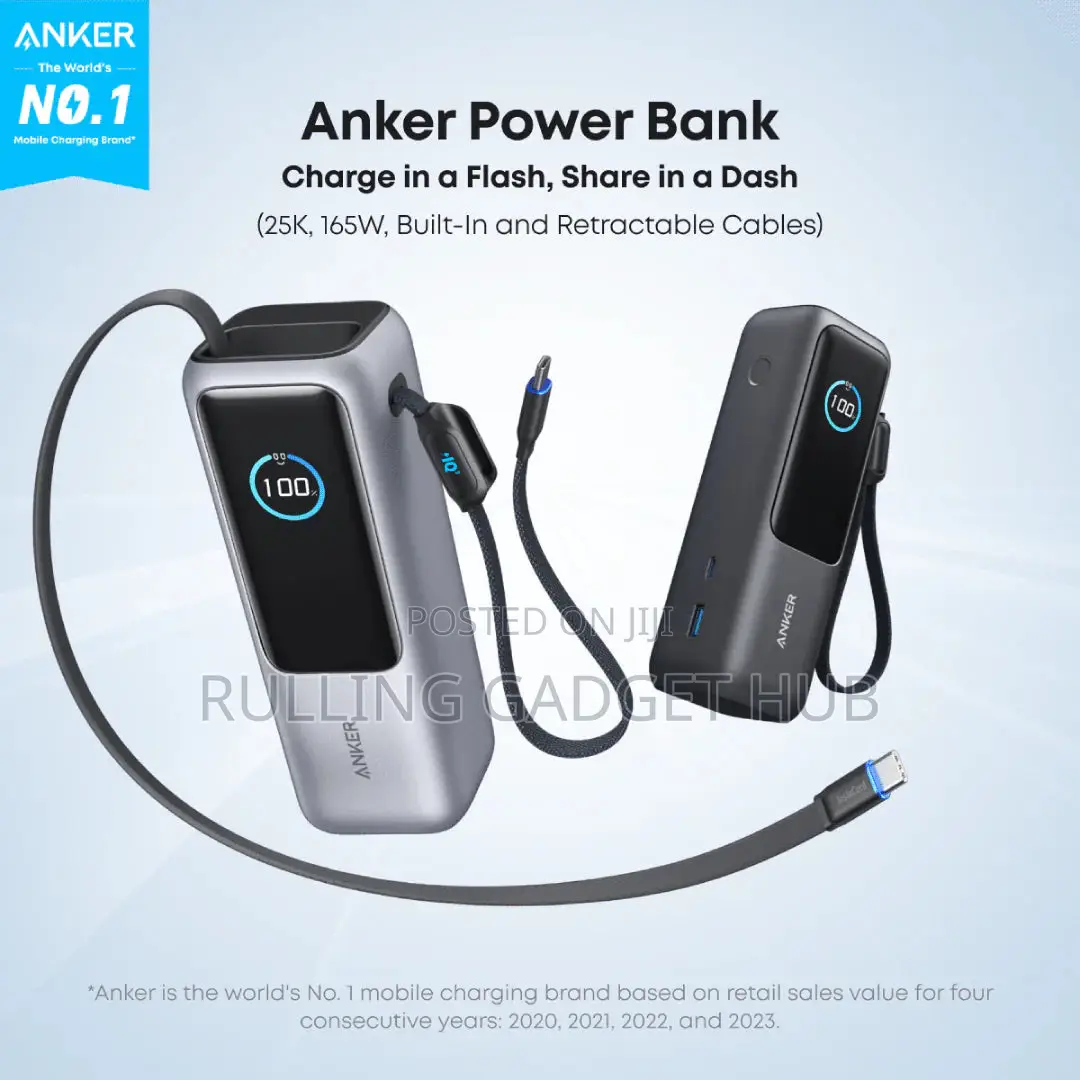 Anker Power Bank 25000mah 165w Ultra-Fast Portable Charger