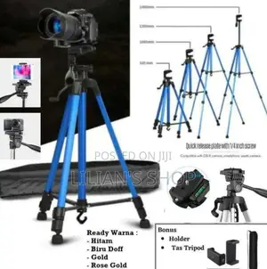 Heavy-Duty Lightweight Tripod With Phone Clip Bag