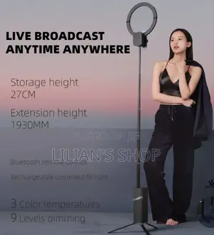 10inch Portable Foldable Rechargeable Ring Light