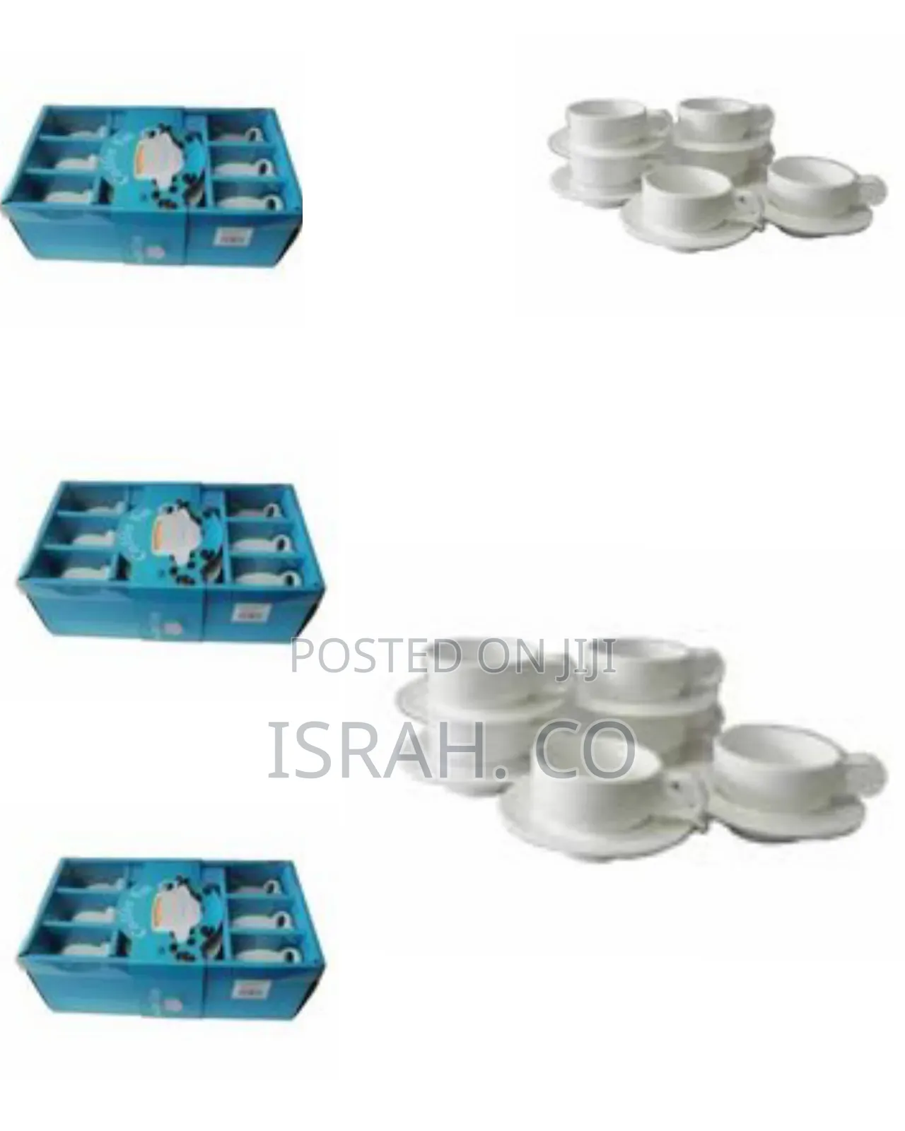 6 Pieces of Cuppucino Latte Espresso Coffee Cups and 6 Saucers