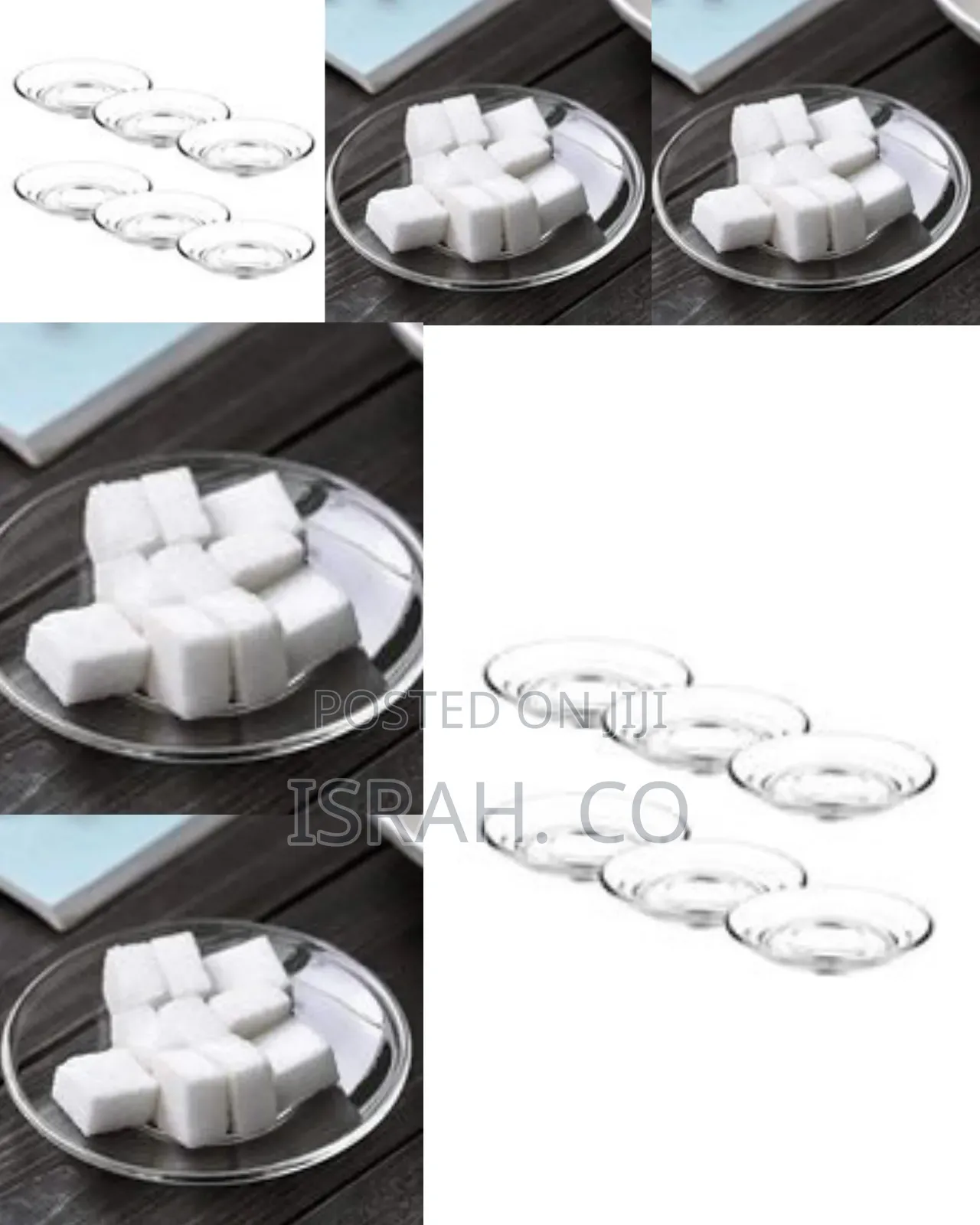 6 Pieces of Clear Glass Saucers Round Decorative Plates Without Cups