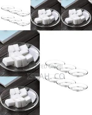 6 Pieces of Clear Glass Saucers Round Decorative Plates Without Cups