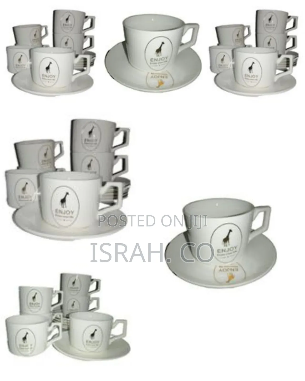 Restaurants and Office 6 Piece Tea Coffee Cups and 6 Saucers
