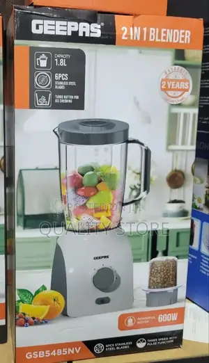 Geepas Electric Blender 2 in 1 Gsb5485nv