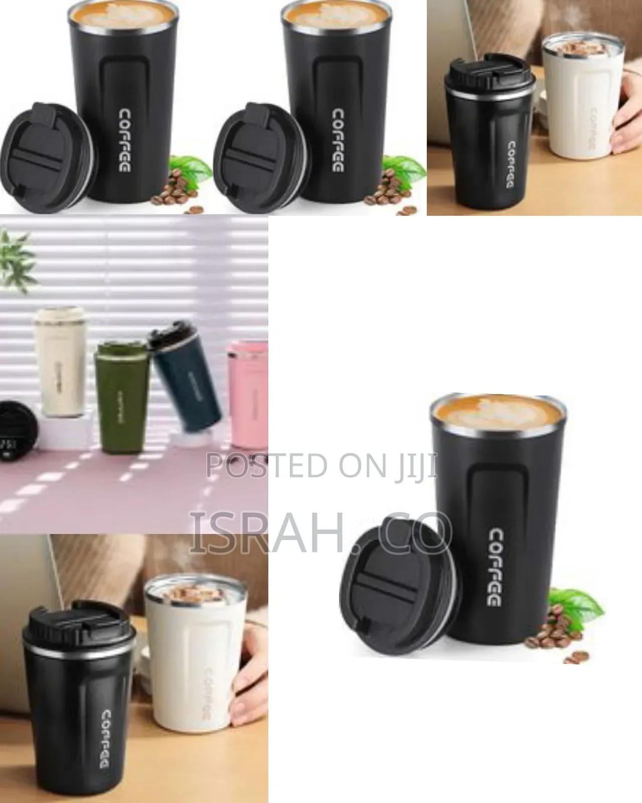 Steel Vacuum Insulated Coffee Cup Double Walled Car Travel Mug