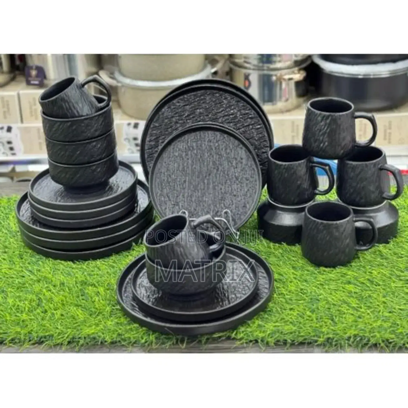 Dinner Set of 24pcs of 6 Dinner Plates,6 Side Plates, 6 Bowls, 6 Cups