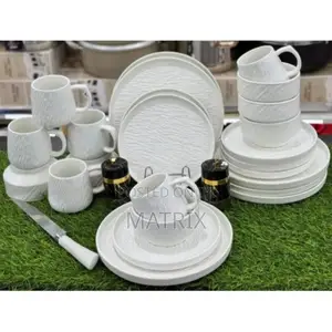 Dinner Set of 24pcs of 6 Dinner Plates,6 Side Plates, 6 Bowls, 6 Cups
