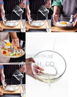 2 Piece Style Transparent Glass Bowl Set Fruit