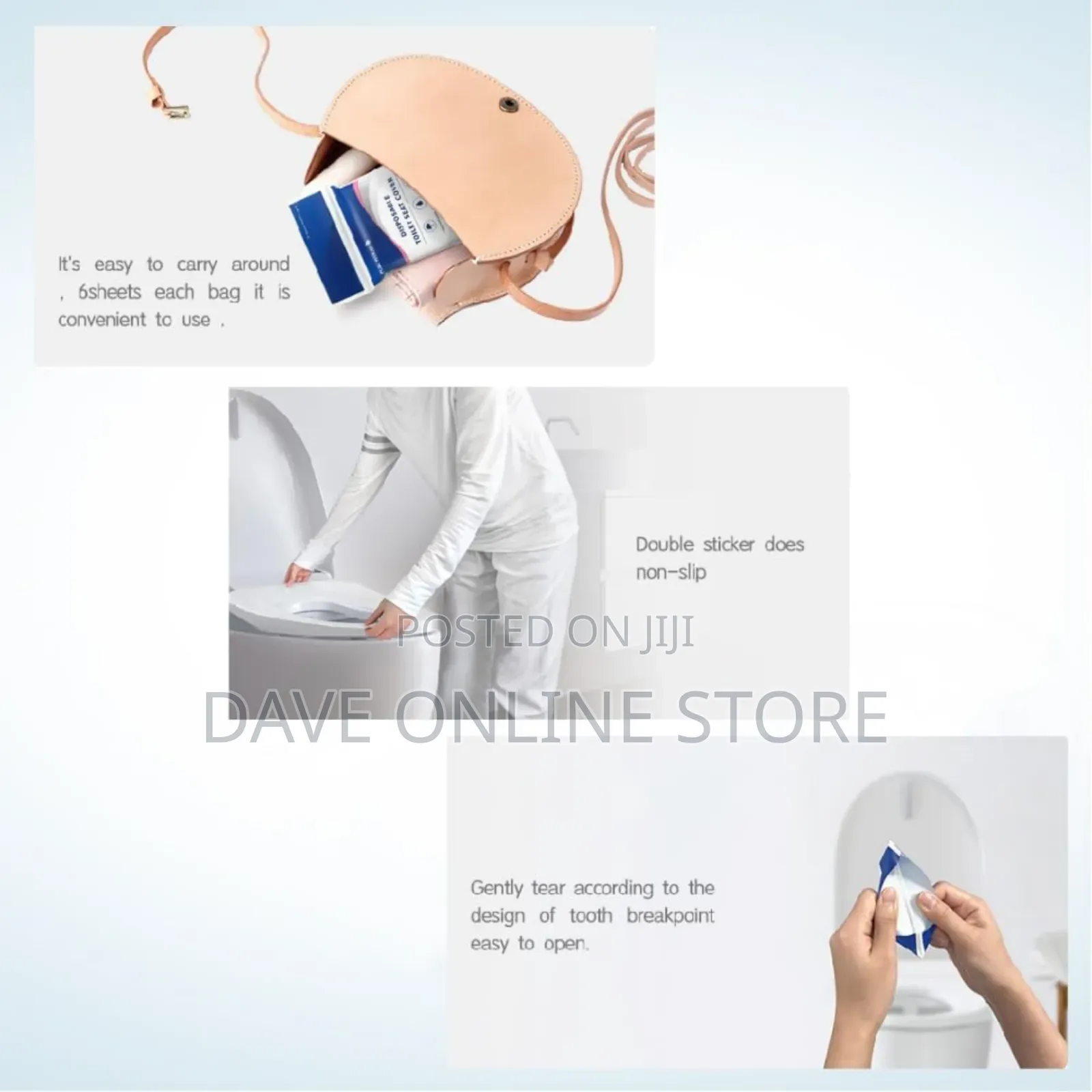 60 PCS Double Disposable Paper Toilet Seat Covers for Adults, Kids