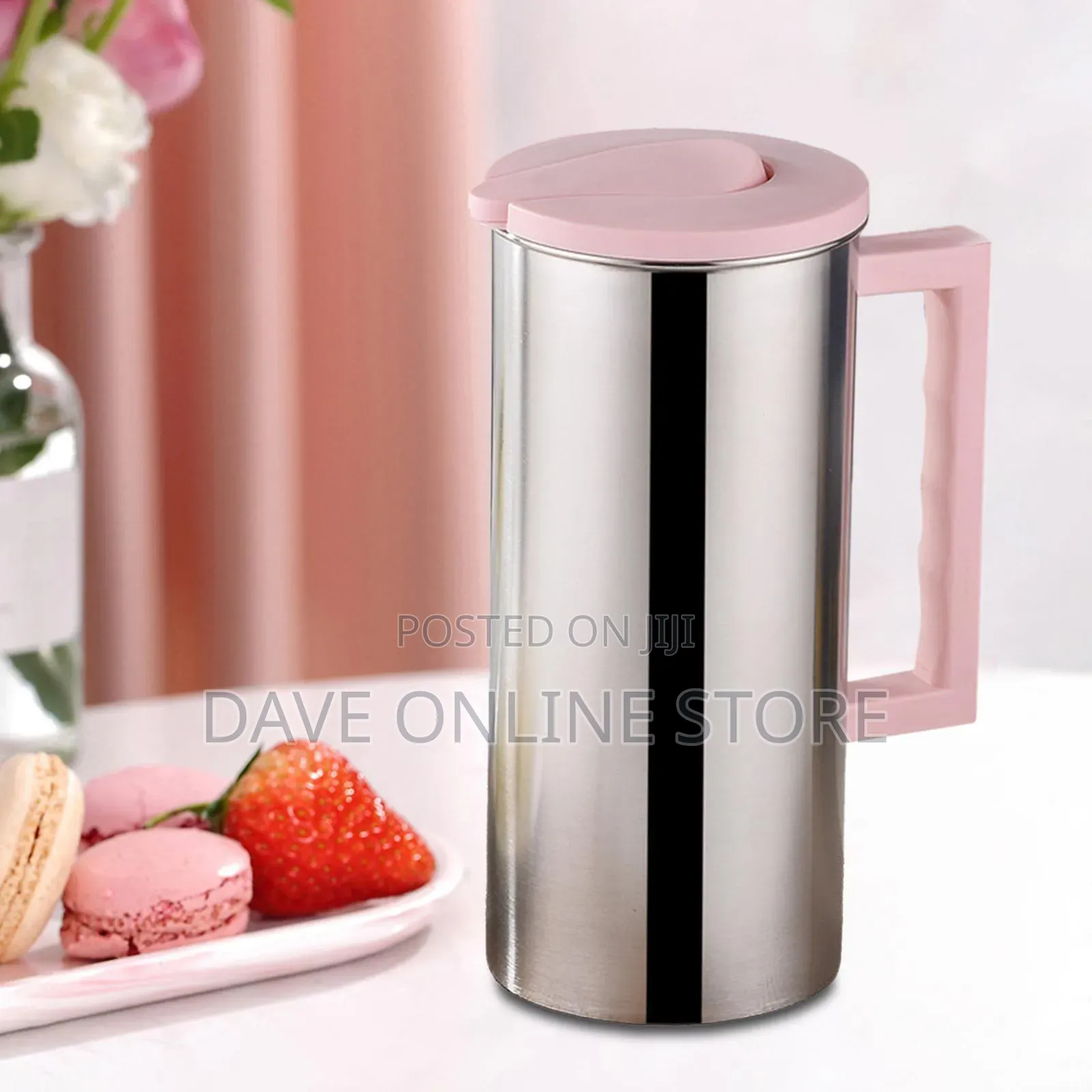 1.6l Stainless Steel Pitcher and Lid With Handle Cold Water Kettle