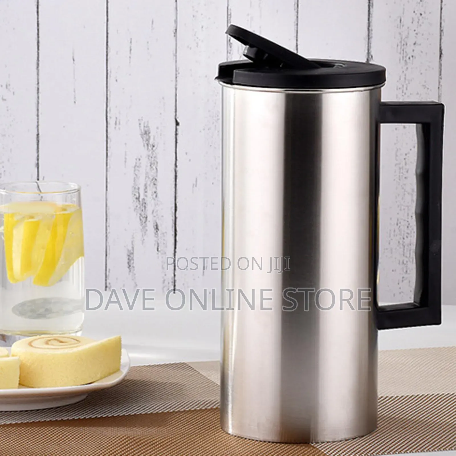 1.6l Stainless Steel Pitcher and Lid With Handle Cold Water Kettle