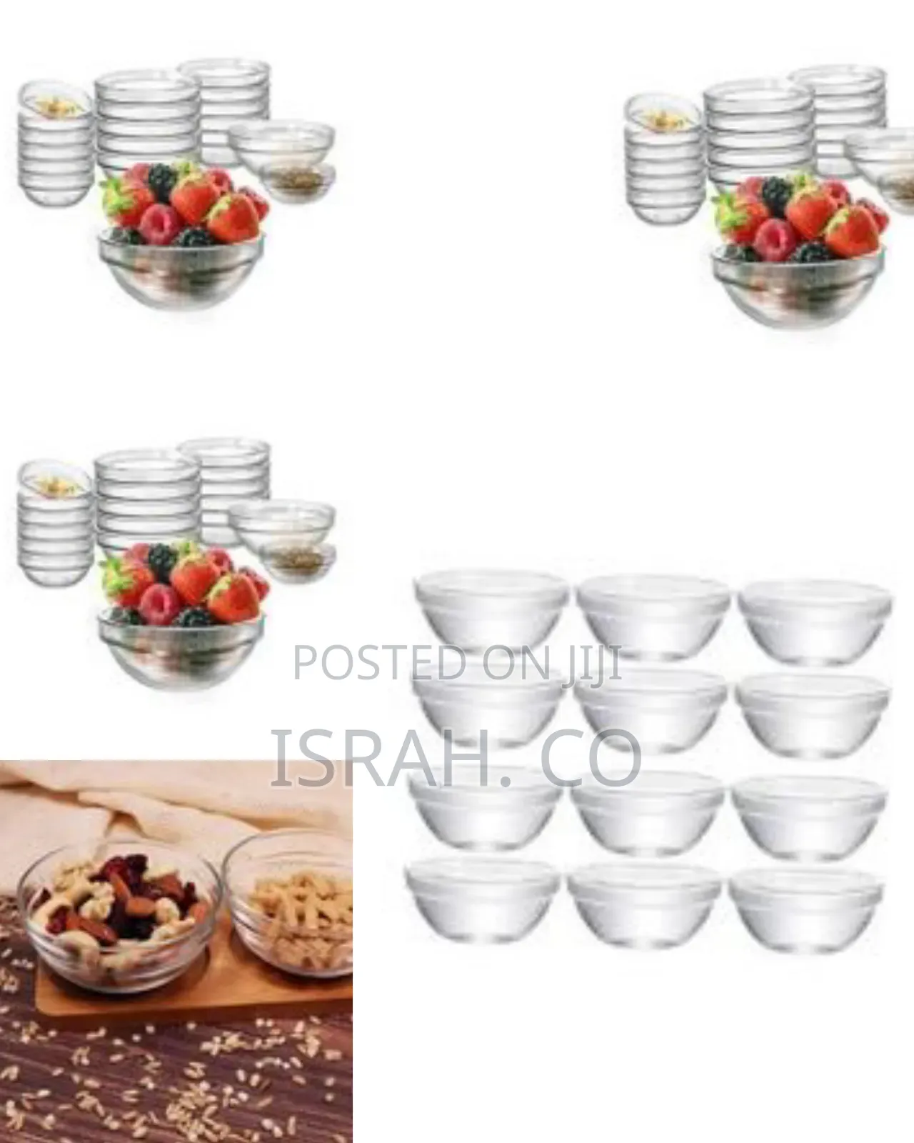 Luminarc 100 Ml 12 PCS Stackable Mini Glass Ramekins Bowls