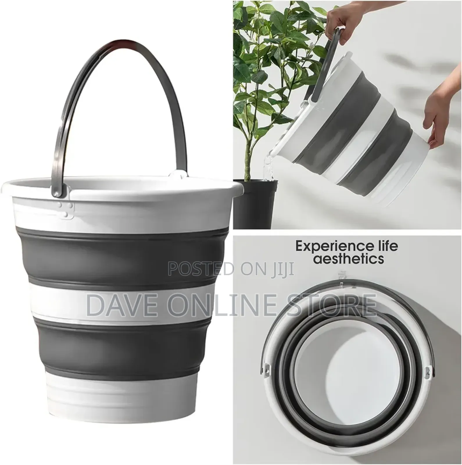 Round Collapsible Water for House Cleaning, Space Saving, Bucket
