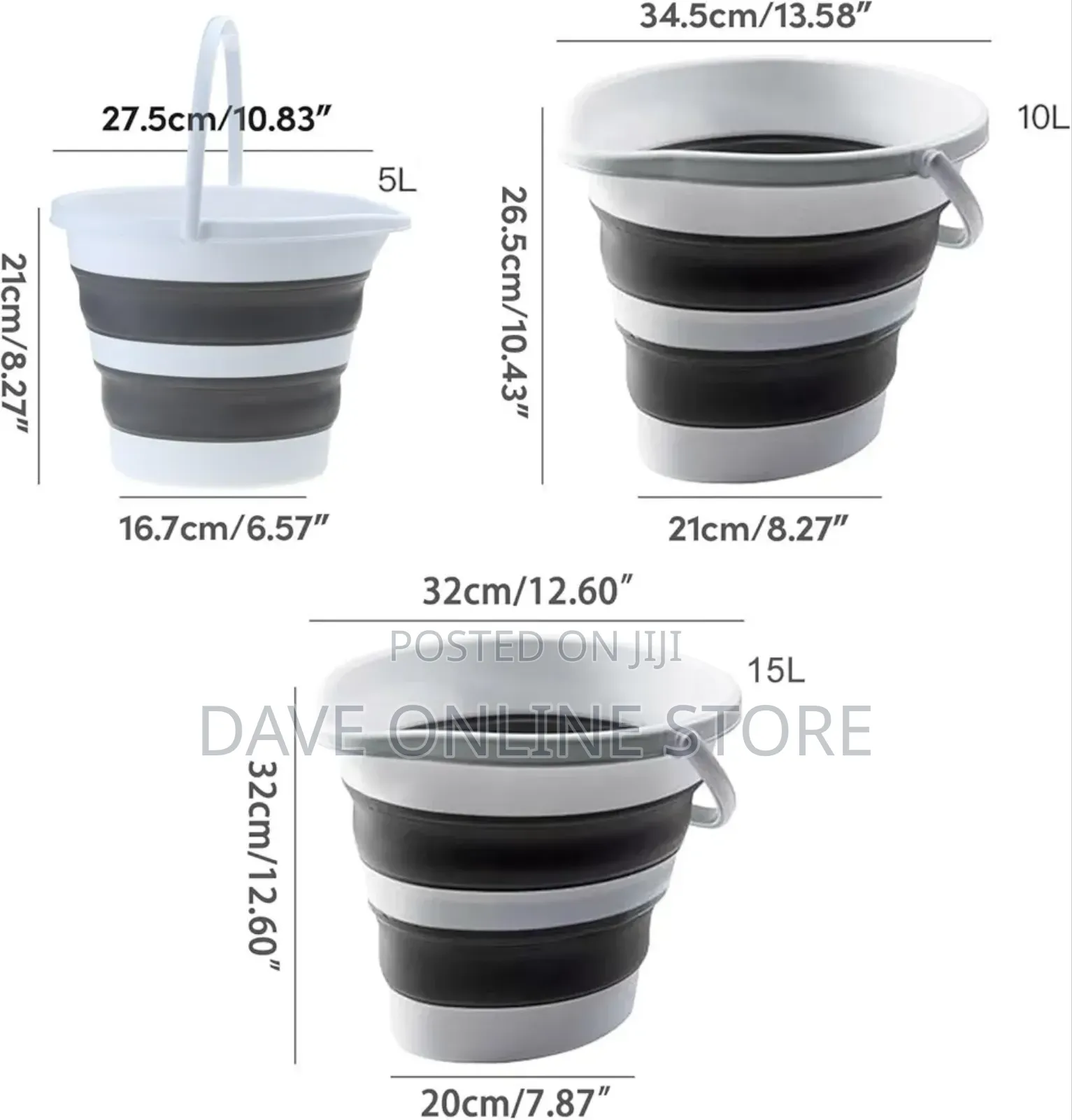 Round Collapsible Water for House Cleaning, Space Saving, Bucket