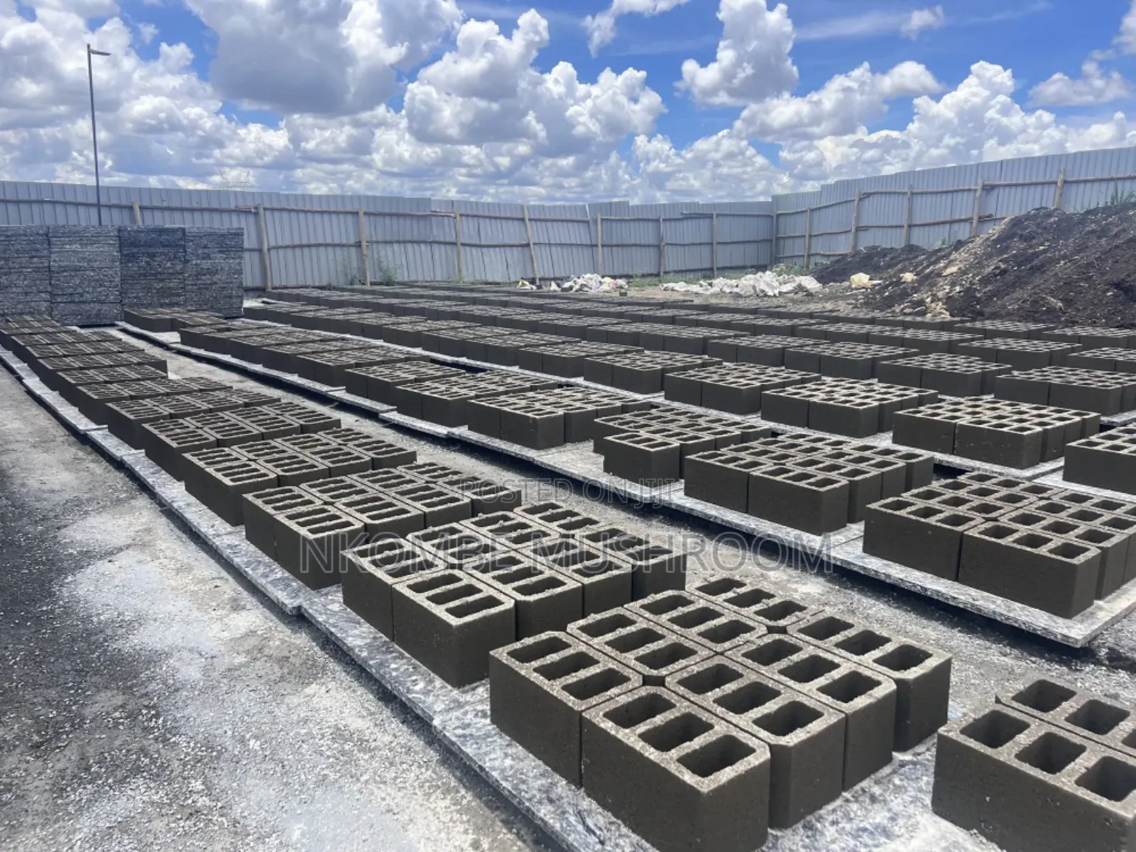 Strong 6-inch Hollow Concrete Blocks Made On-site