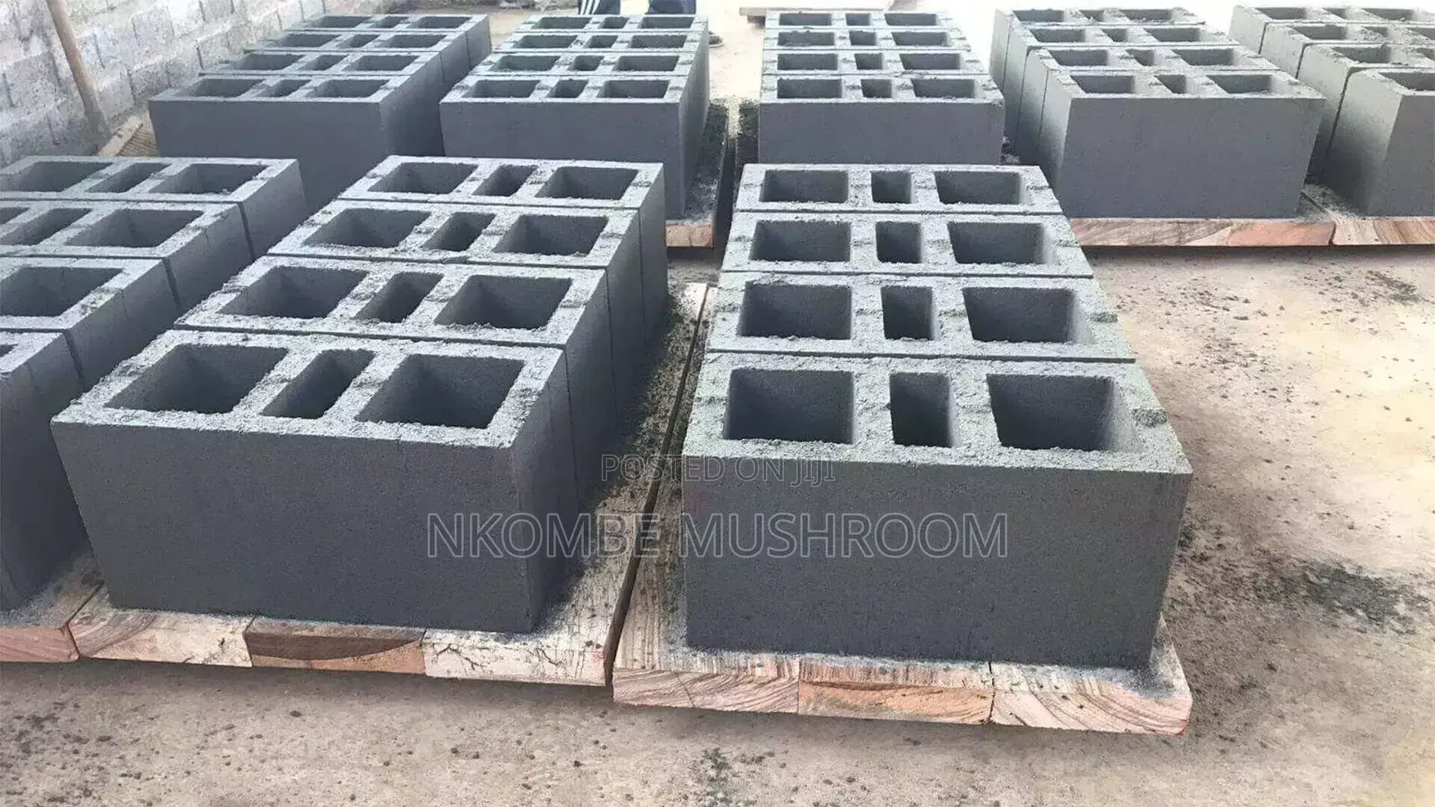 Strong 6-inch Hollow Concrete Blocks Made On-site