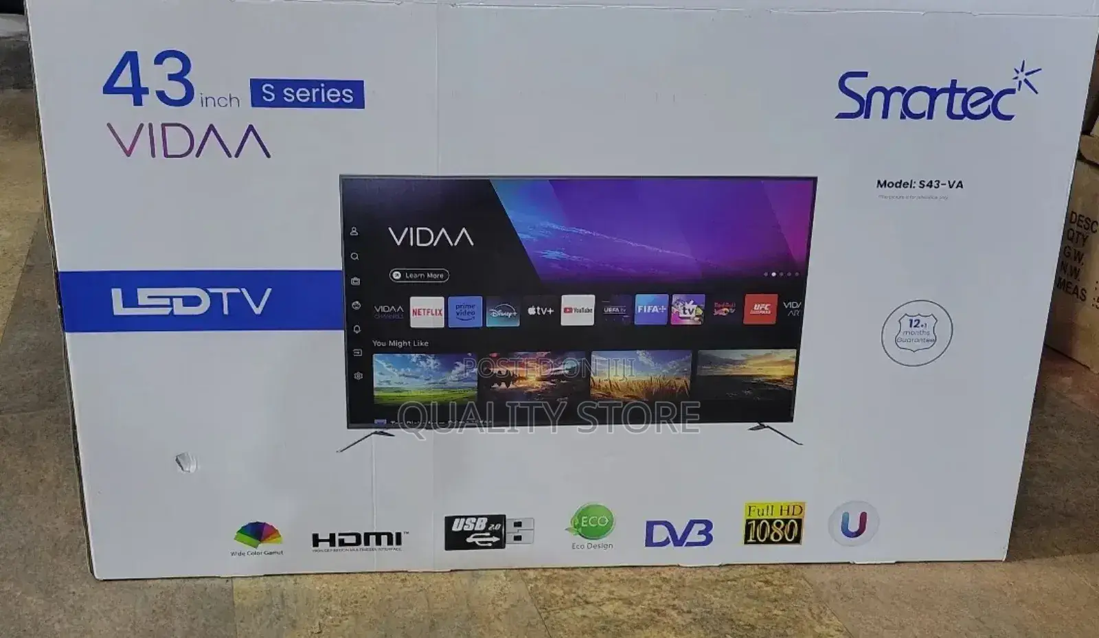Smertec 43 Inches Smart Tv S43-Va
