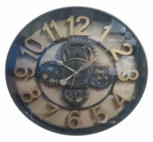 Vintage Wall Clock Battery Operated Living Room Silent Clocks