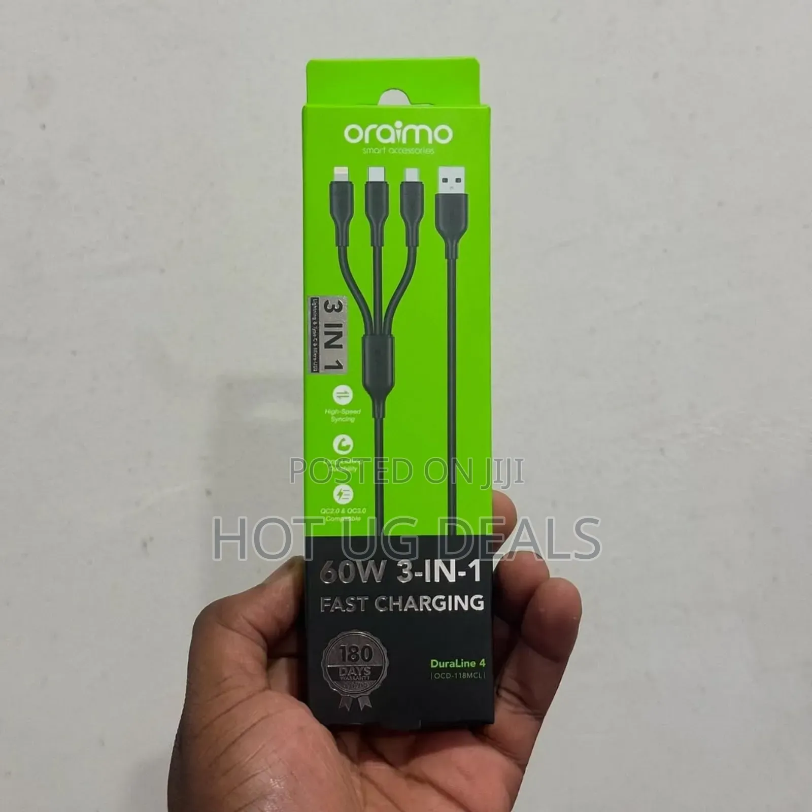 Oraimo Duraline 3 1.2m 3a Cable