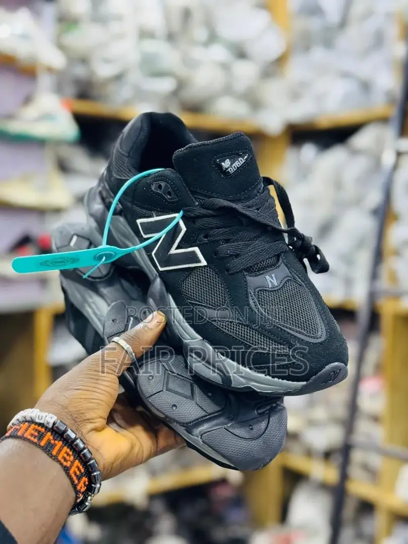 New Balance 9060 "Triple Black" or "Black Cat" Sneakers