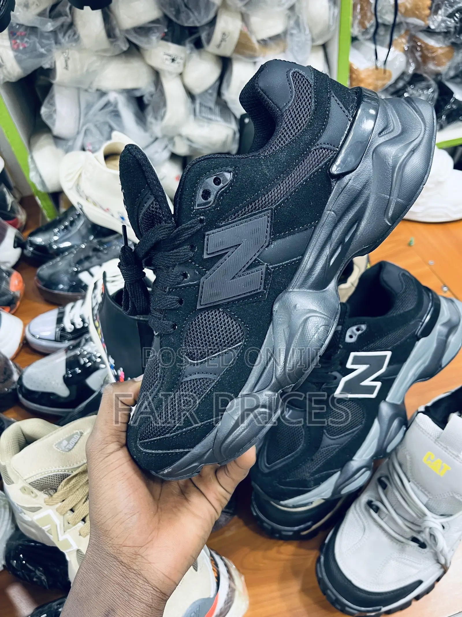 New Balance 9060 "Triple Black" or "Black Cat" Sneakers