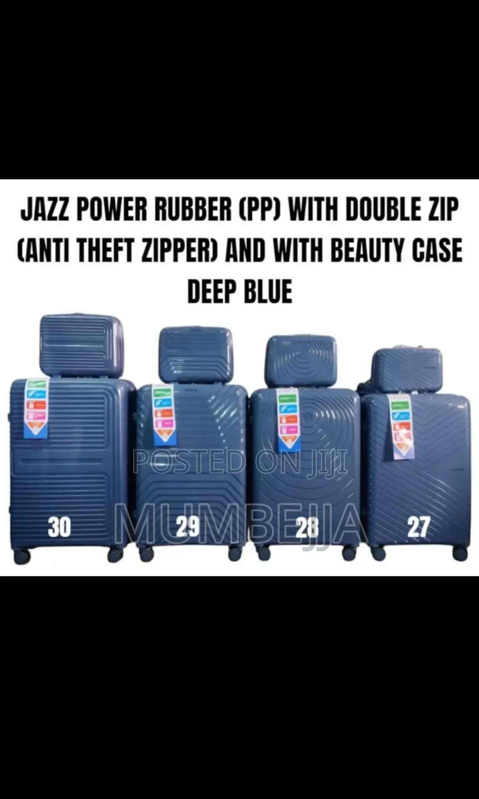 Deep Blue Jazz Power Rubber Suitcase