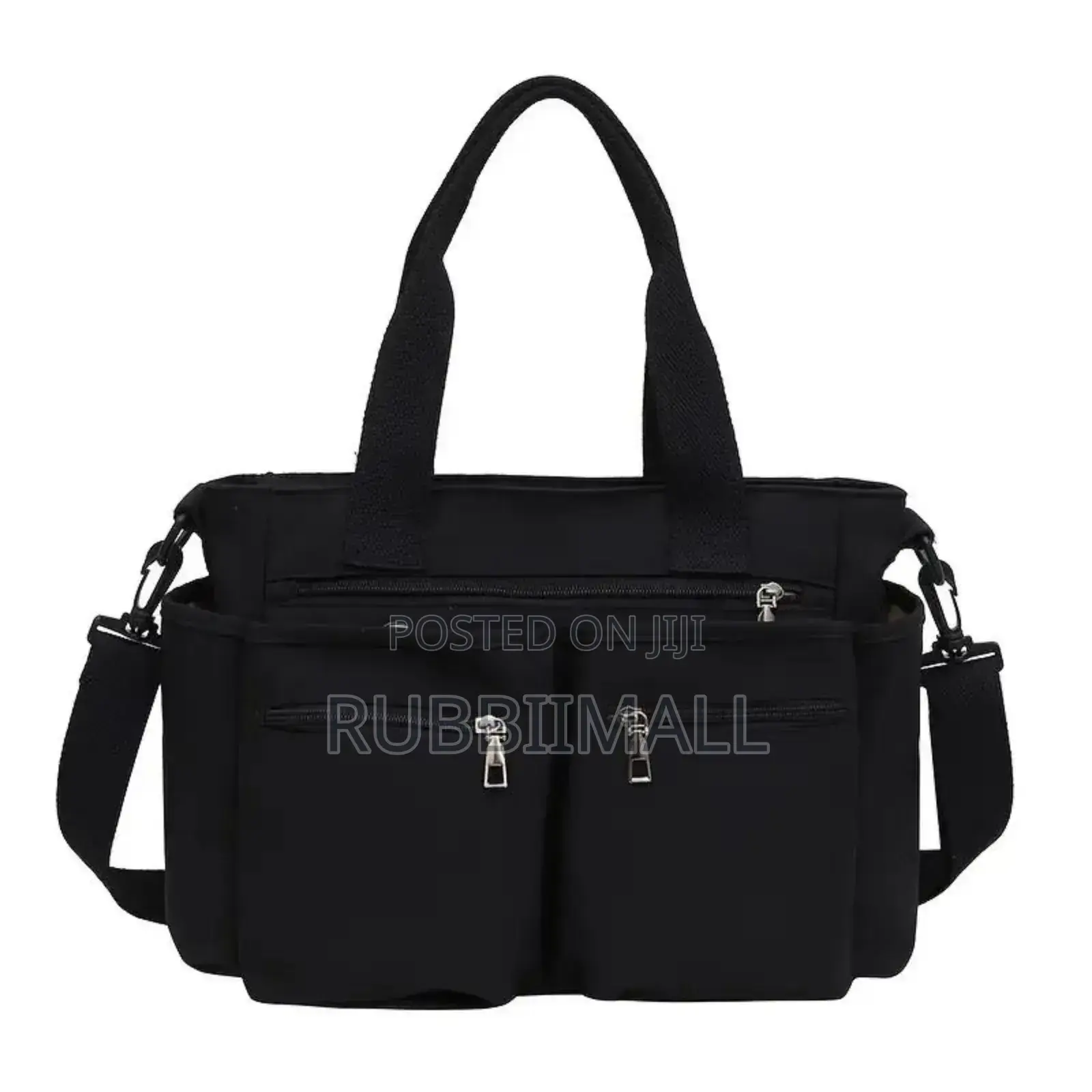 Black Nylon Tote Bag
